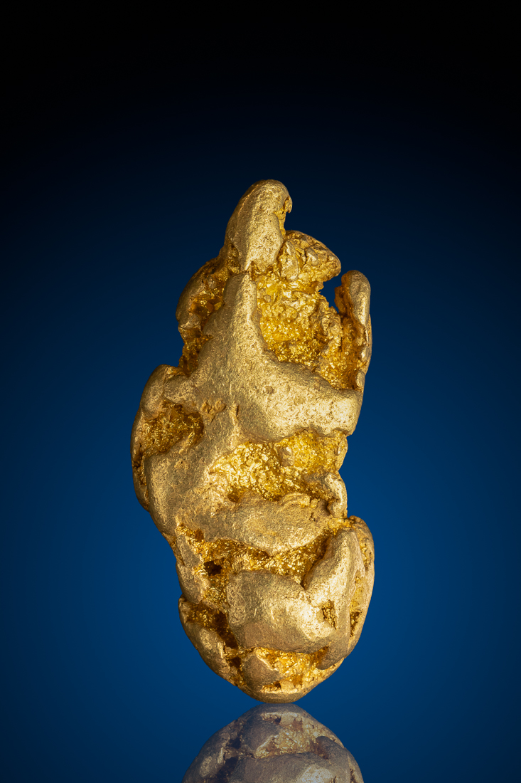 (image for) Unique Rare Natural Gold Nugget with Character from the American River, CA - 47.44 grams